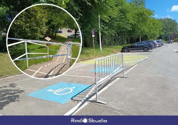 Imagen facilitada por el Ayuntamiento de Torrelavega de la zona acordonada