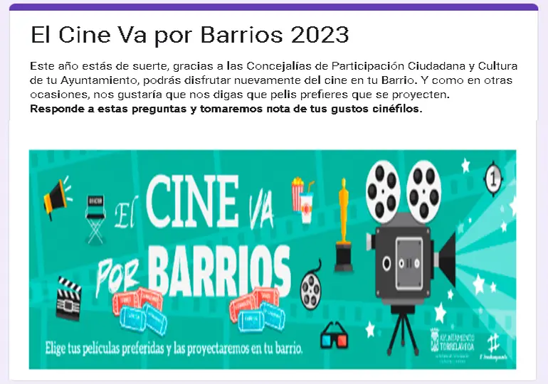 Los niños de Torrelavega pueden participar en la encuesta para elegir las películas a proyectar en 'El cine va por barrios'.