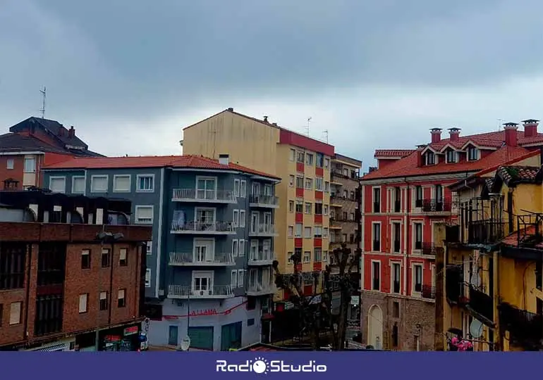 Vista aérea de varias fachadas de Torrelavega