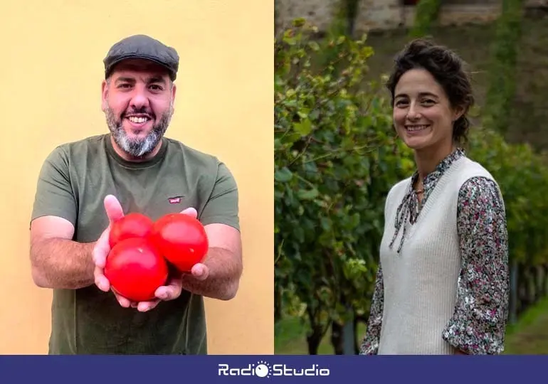 La en&oacute;loga c&aacute;ntabra Irene Rodr&iacute;guez y el chef Antonio Vicente, Tomateros Mayores de 2025 | Foto: Ayuntamiento