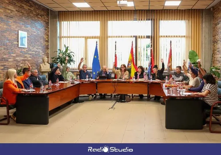 Concejales de PRC, PP y Vox votando a favor de la moci&oacute;n sobre las mejoras en la autov&iacute;a&nbsp;| Foto: Ayuntamiento