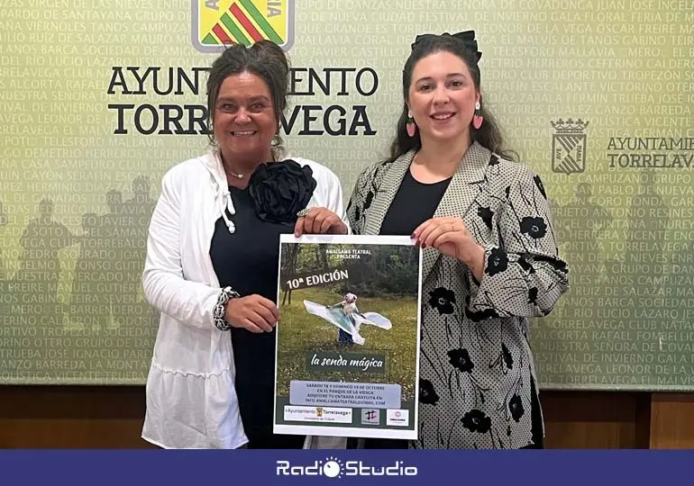 Esther V&eacute;lez y Aroa G&oacute;mez presentan la Senda Mitol&oacute;gica de 2025 | Foto: Radio Studio