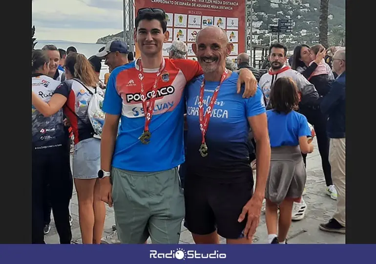 El polanquino &Aacute;lvaro Cabrero y el torrelaveguense Andr&eacute;s Mira, oro en sus categor&iacute;as en el Campeonato de Espa&ntilde;a de Aquabike.