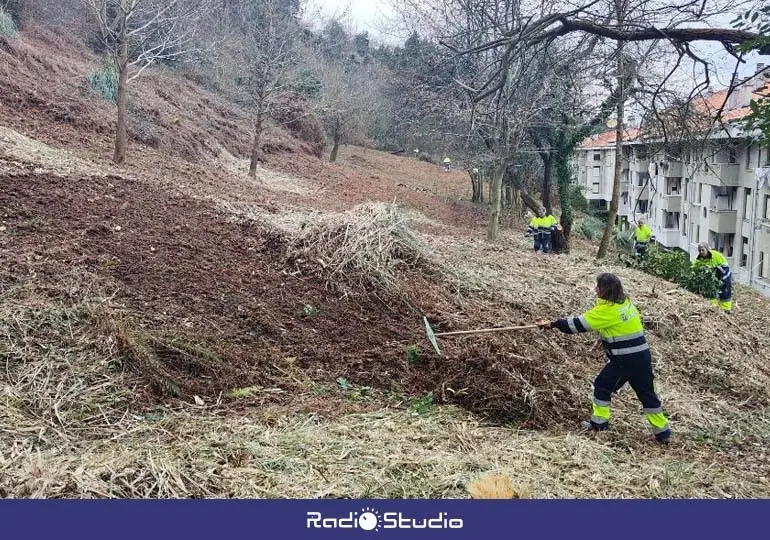 Han comenzado ya los trabajos de restauraci&oacute;n en la Ladera del Monte | Foto: Ayuntamiento de Suances