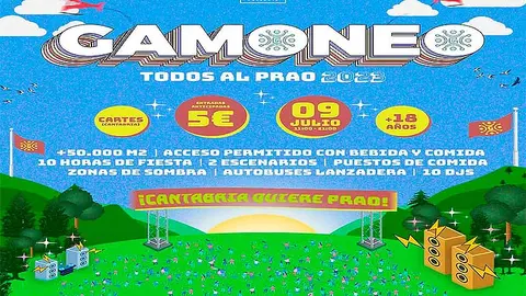 Cartel anunciador del primer festival Gamoneo, que se celebrar&aacute; el 9 de julio.