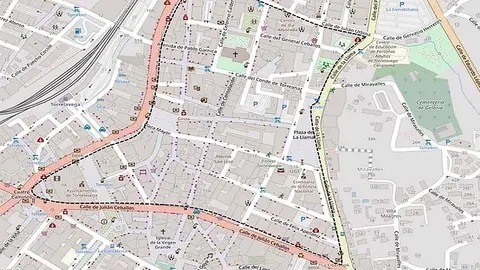 Las calles dentro del punteado estar&iacute;an incluidas en la Zona de Bajas Emisiones