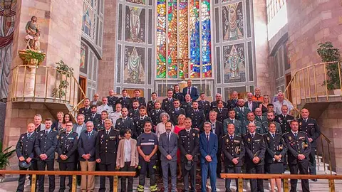 Como es tradici&oacute;n, la Polic&iacute;a Local de Torrelavega honr&oacute; a su patr&oacute;n con una misa en La Virgen Grande.
