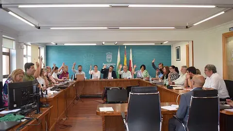 Un momento de la sesi&oacute;n plenaria de Pi&eacute;lagos en la que se aprobaron las nuevas tasas e impuestos para 2024.