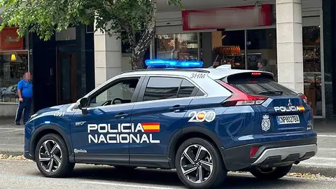 Coche patrulla de la Polic&iacute;a Nacional en una zona comercial en la regi&oacute;n.