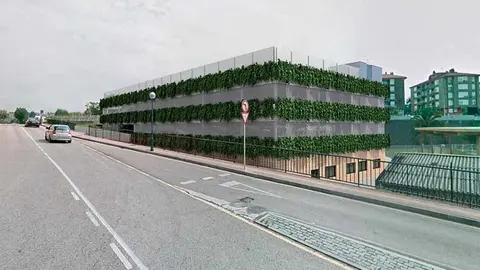 Una de las infograf&iacute;as presentadas del proyecto de aparcamiento en altura que se proyecta construir en el Ferial.