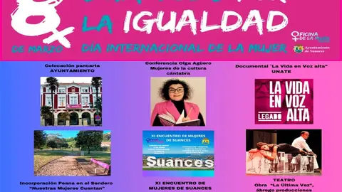 La programaci&oacute;n del 8M en Suances incluye charlas, encuentros y actos varios.