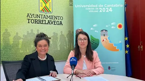 Esther V&eacute;lez y Patricia Mart&iacute;nez presenten los cursos de verano de la UC de 2024 | Foto: Radio Studio