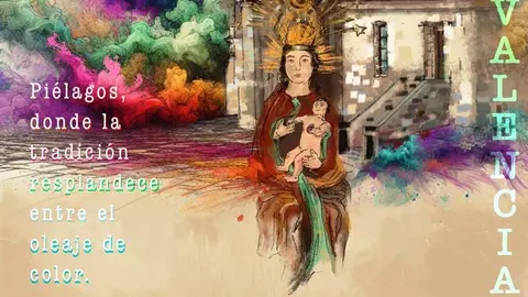 Cartel ganador de las fiestas de la Virgen de Valencia 2024