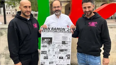 Roberto Odriozola, Jos&eacute; Luis Urraca y Jes&uacute;s Hoyos presentan las fiestas de San Ram&oacute;n