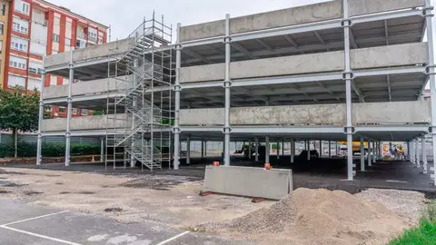 Estado de las obras del aparcamiento en altura de La Carmencita en el mes de septiembre | Foto: Ayuntamiento