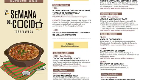 Cartel promocional de la Semana del Cocido de Torrelavega