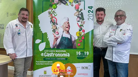 Floren Bueyes y Alex Guti&eacute;rrez, de la Asociaci&oacute;n de Cocineros de Cantabria, en la presentaci&oacute;n del Certamen Nacional de Gastronom&iacute;a