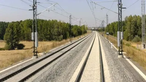 Imagen de agencia de un tramo de alta velocidad en España