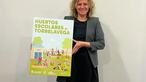 La concejala de Medio Ambiente de Torrelavega, Patricia Portilla, presenta la red de huertos escolares | Foto: Radio Studio