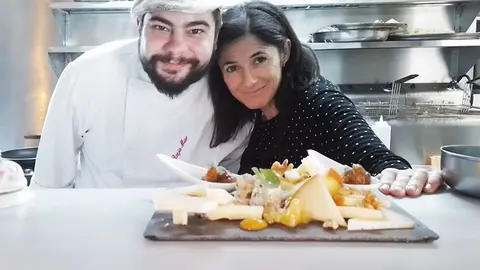 M&oacute;nica Calder&oacute;n  y Borja Mier, la pareja propietaria del restaurante La Pradera