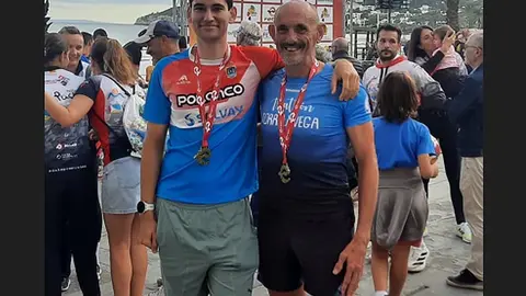 El polanquino &Aacute;lvaro Cabrero y el torrelaveguense Andr&eacute;s Mira, oro en sus categor&iacute;as en el Campeonato de Espa&ntilde;a de Aquabike.