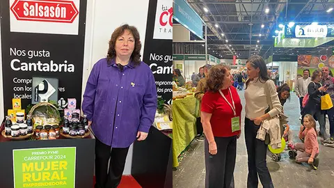 Mar&iacute;a Azuzena Jim&eacute;nez Talavera, de Salsas&oacute;n, durante la &uacute;ltima feria en Madrid a la que ha asistido