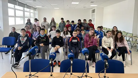 Los protagonistas del proyecto de las Marzas Solidarias del CEIP El Mimbral de Pi&eacute;lagos