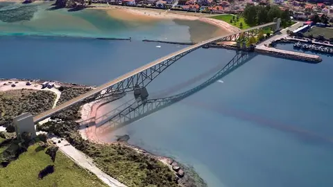 Infograf&iacute;a de la pasarela entre Suances y Miengo | Foto: Ayuntamiento de Suances
