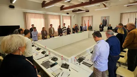 La sesi&oacute;n plenaria comenz&oacute; guardando&nbsp;un minuto de silencio en recuerdo del exalcalde de la ciudad,&nbsp;Francisco Javier L&oacute;pez Marcano, fallecido este pasado mes | Foto: Ayuntamiento
