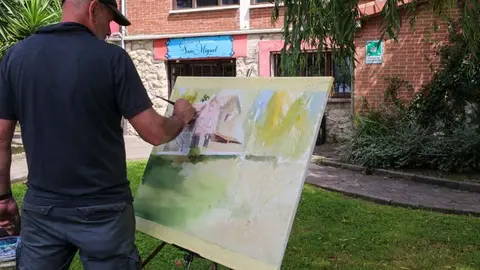 Un participante en el&nbsp; Concurso Nacional de Pintura al Aire Libre del pasado a&ntilde;o |  Foto: Ayuntamiento