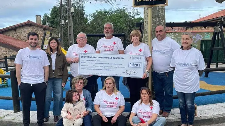 Los vecinos de La Castañera recaudan 9.520 euros para la asociación del IQSEC2
