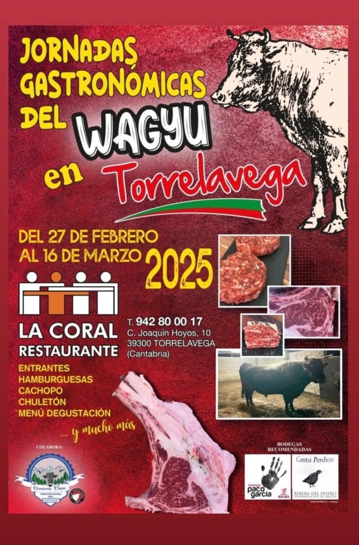 Jornadas del wagyu en restaurante Rińcon de la Coral