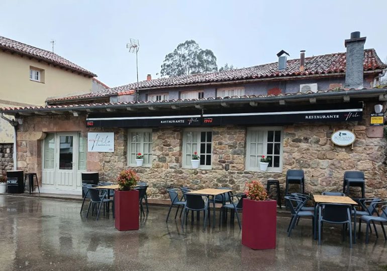 Fachada del Restaurante Hilo, en Ruente