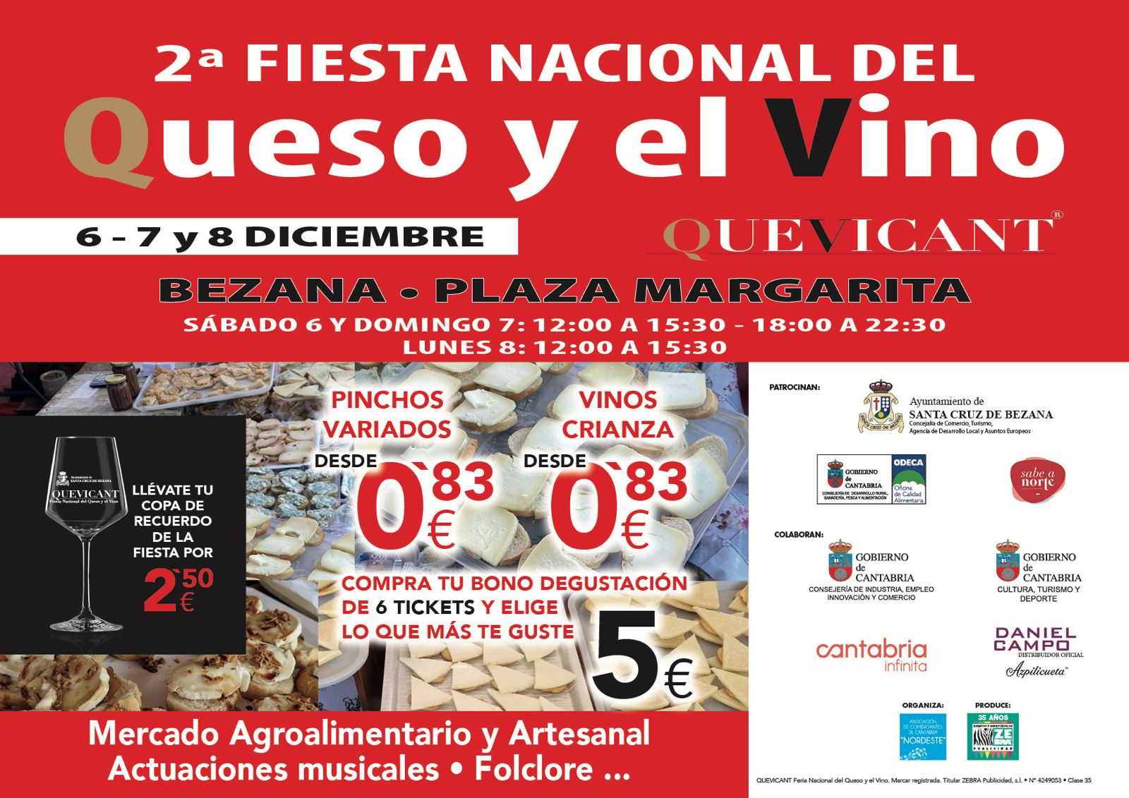 Cartel promocional de la Feria Nacional del Queso y el Vino de Bezana