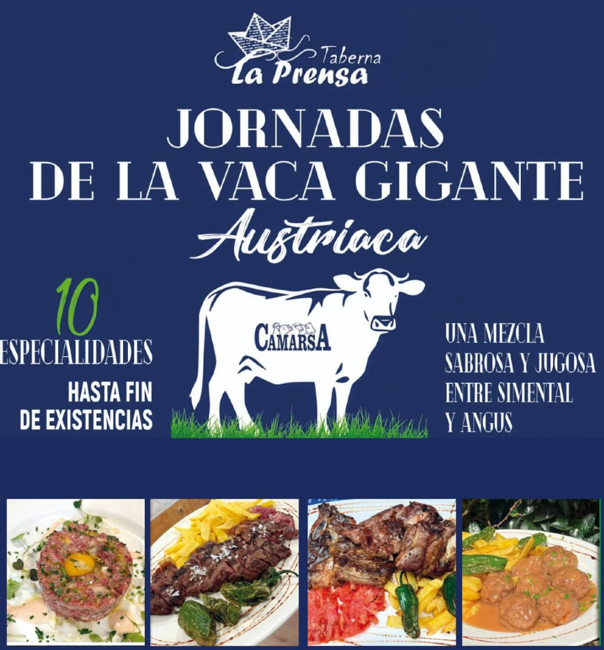 Cartel promocional de las jornadas de la Vaca Gigante